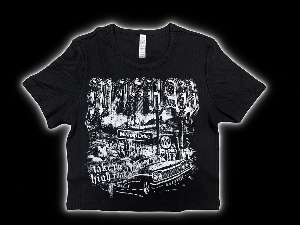 Take the high road baby ribbed tee